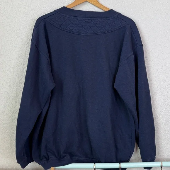 Vintage Classic Navy Blue Cardigan Sweater Size XLarge - Picture 6 of 9